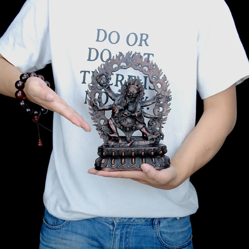 Buddha Stones Tibet Mahakala Bodhisattva Figurine Compassion Copper Statue Decoration