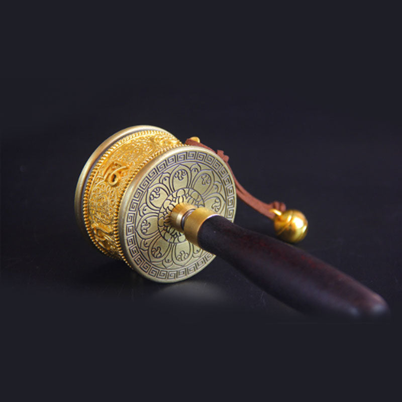 Buddha Stones Tibetan Lucky Prayer Wheel Six True Words Decoration