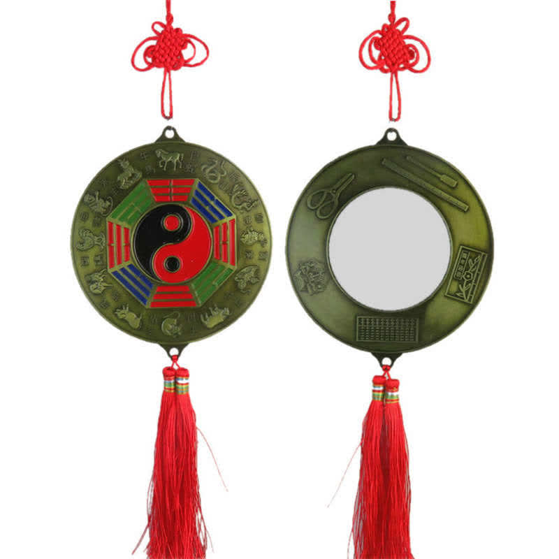 Buddha Stones Feng Shui Bagua Map Chinese Knotting Harmony Energy Map Mirror