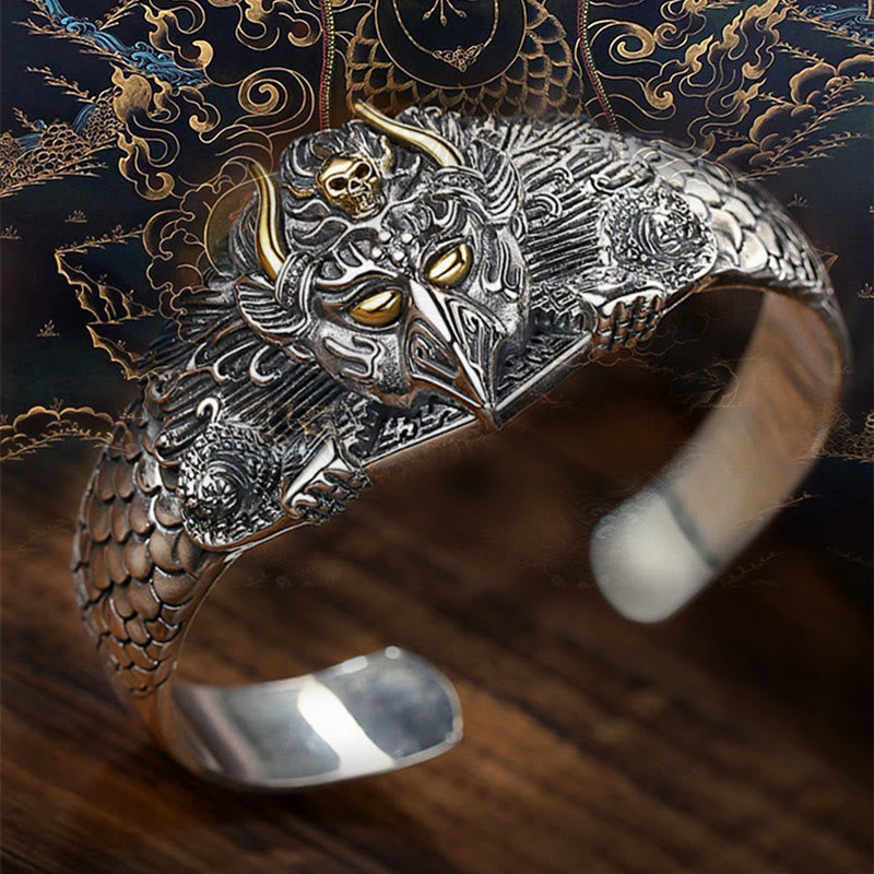 Buddha Stones Tibetan Garuda Bird Wisdom Protection Bracelet Bangle
