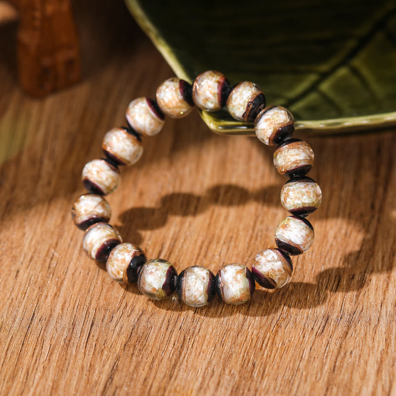 Buddha Stones Tibetan Classic Liuli Glass Bead Luck Wealth Bracelet (Extra 30% Off | USE CODE: FS30)