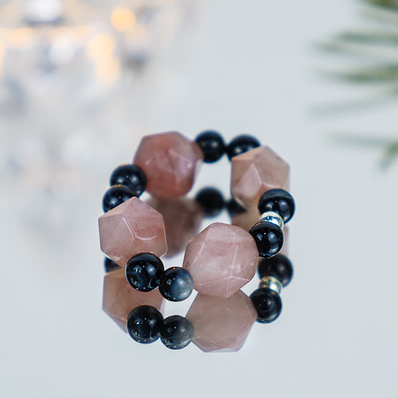 Buddha Stones Yin Yang Symbol Balance Luck Ring