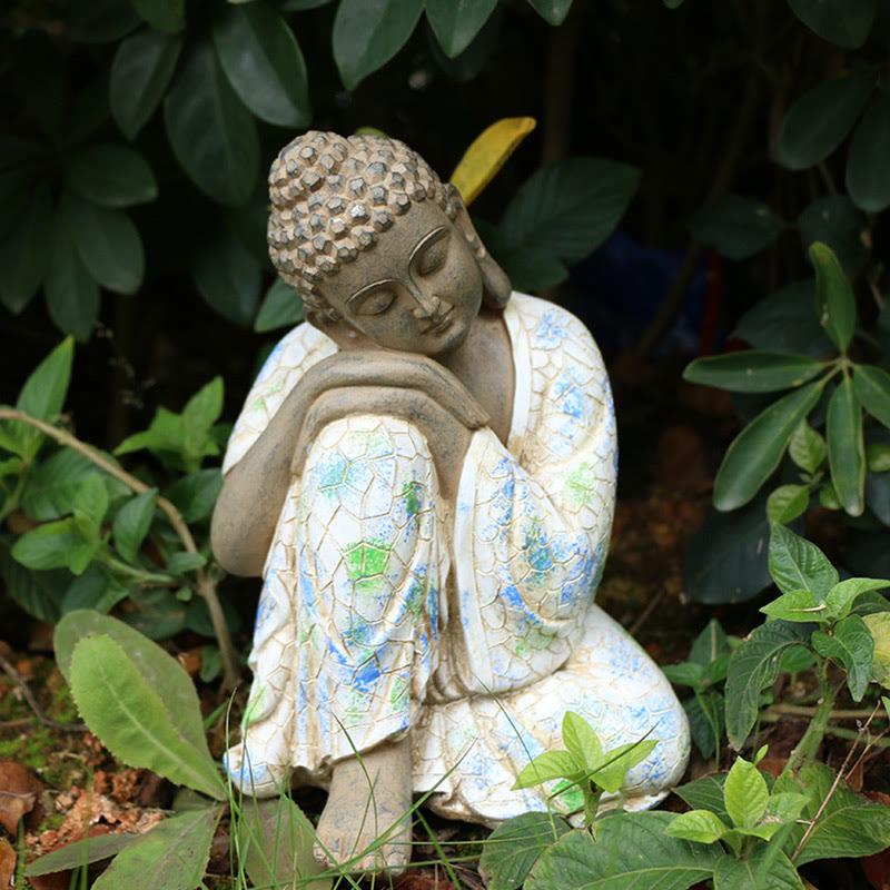Buddha Stones Meditating Zen Buddha Serenity Resin Statue Figurine Home Decoration