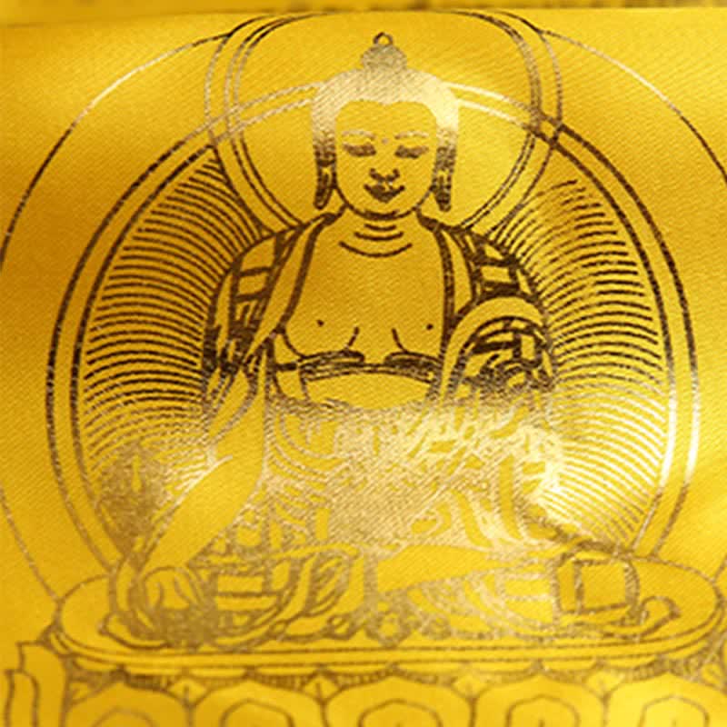 Buddha Stones Tibetan 5 Colors Windhorse Buddha Scriptures Auspicious Outdoor Prayer Flag