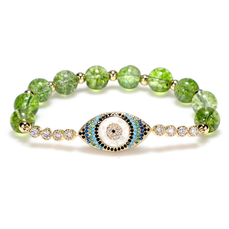 Buddha Stones "May Light and Protection Be With You" Peridot Bracelet Includes Gift Message Card