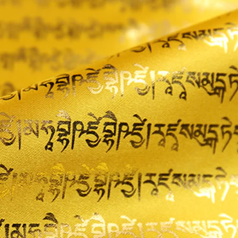 Buddha Stones Tibetan 5 Colors Windhorse Buddha Scriptures Auspicious Outdoor Prayer Flag