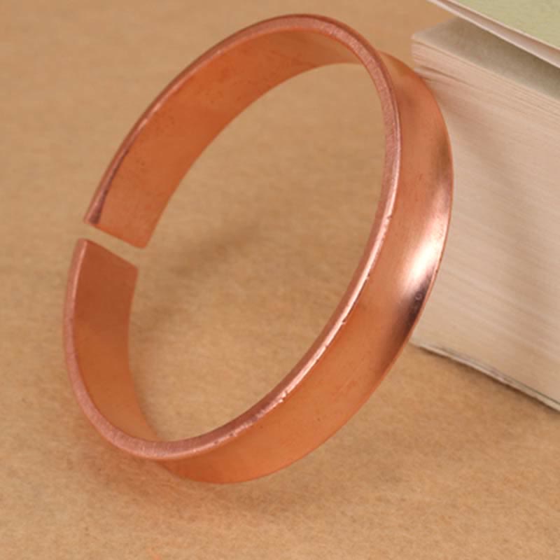 Buddha Stones Copper Wealth Luck Cuff Bracelet Bangle