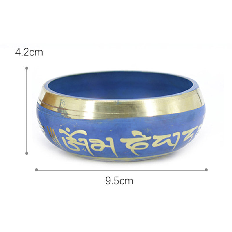 Buddha Stones Tibetan Sound Bowl Handcrafted for Relaxation Meditation Prayer Singing Bowl Set