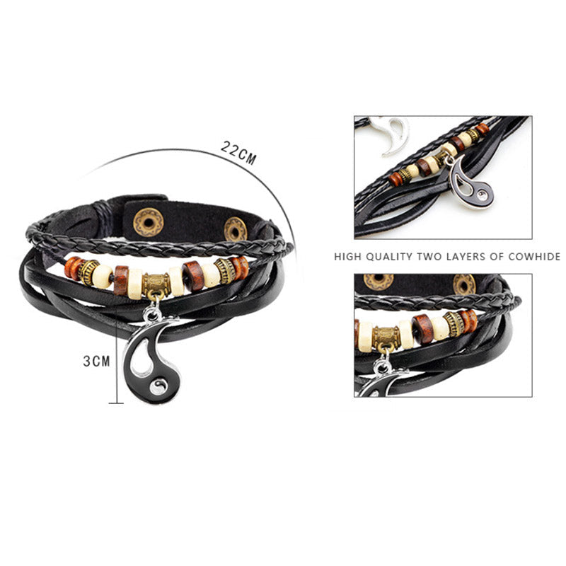 Yin Yang Pendant Couple Balance Bracelet (Extra 35% Off | USE CODE: FS35)