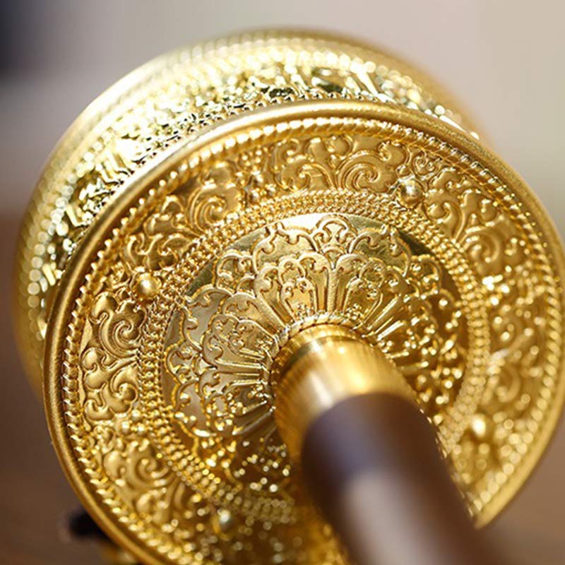 Buddha Stones Tibetan Prayer Wheel Six True Words Sandalwood Healing Decoration