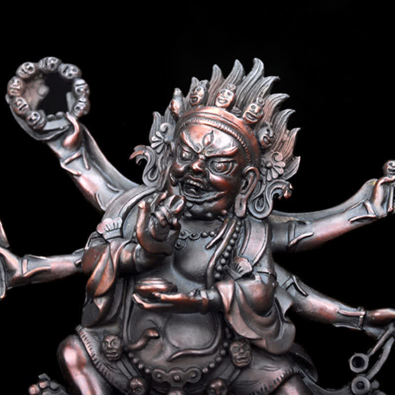 Buddha Stones Tibet Mahakala Bodhisattva Figurine Compassion Copper Statue Decoration