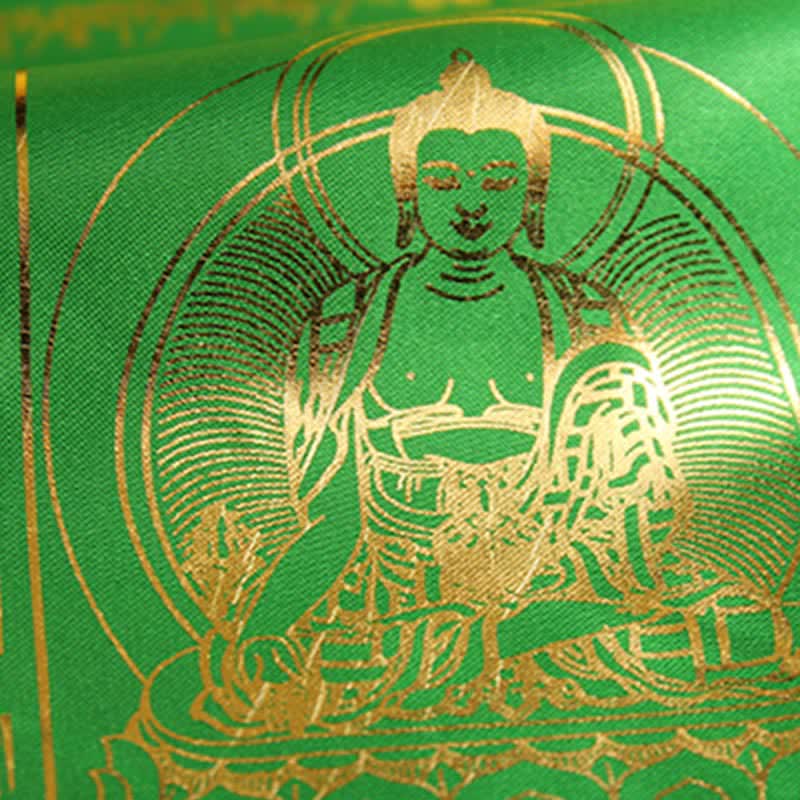 Buddha Stones Tibetan 5 Colors Windhorse Buddha Scriptures Auspicious Outdoor Prayer Flag