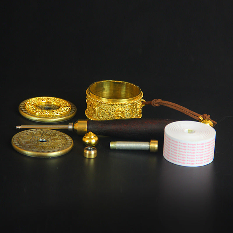 Buddha Stones Tibetan Lucky Prayer Wheel Six True Words Decoration