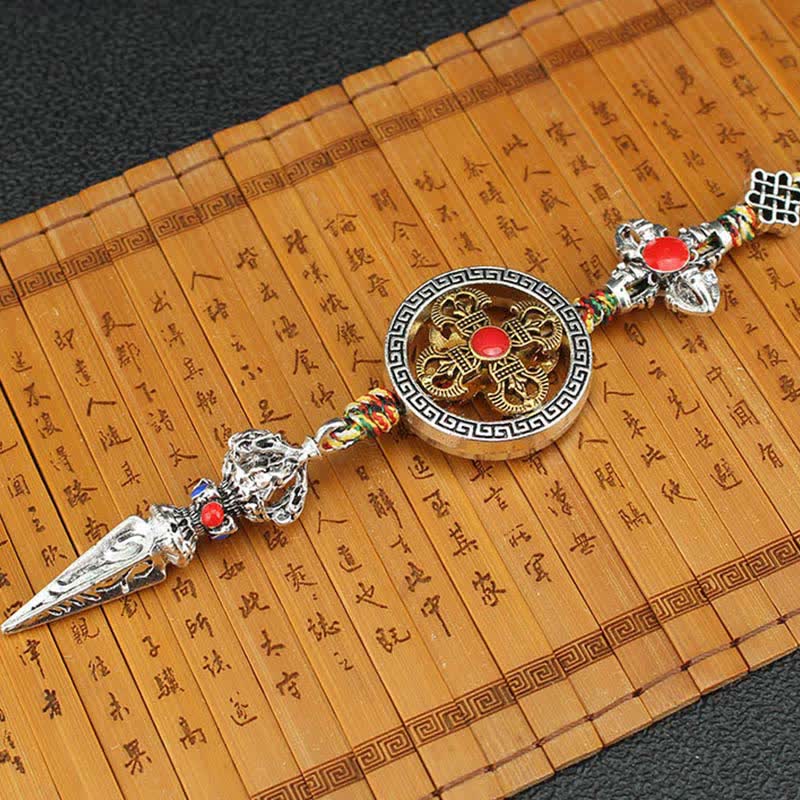 Buddha Stones Tibet Om Mani Padme Hum Vajra Dorje Spiritual Car Hanging Decoration