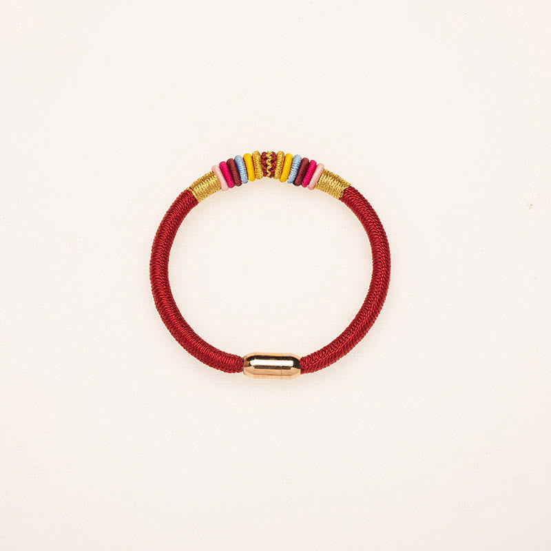 Buddha Stones Tibetan Handmade King Kong Knot Protection Magnetic Buckle Braided Bracelet (Extra 30% Off | USE CODE: FS30)