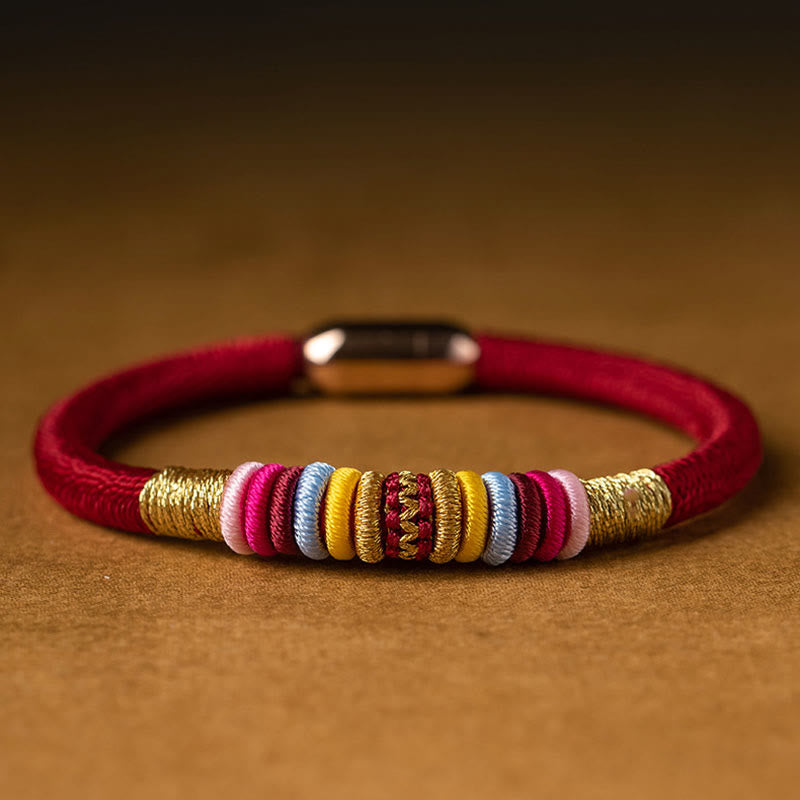 Buddha Stones Tibetan Handmade King Kong Knot Protection Magnetic Buckle Braided Bracelet (Extra 30% Off | USE CODE: FS30)