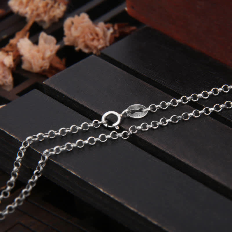 Buddha Stones 999 Sterling Silver Buddha Demon Serenity Necklace Pendant
