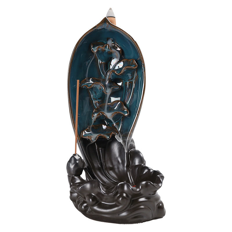 Buddha Stones Waterfall Incense Burner Backflow Incense Holder