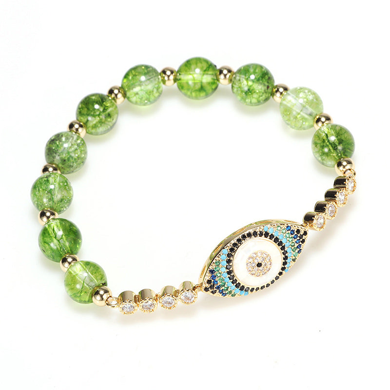Buddha Stones "May Light and Protection Be With You" Peridot Bracelet Includes Gift Message Card