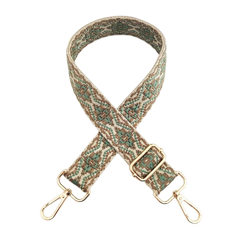 Buddha Stones Multicolor Embroidered Shoulder Bag Straps