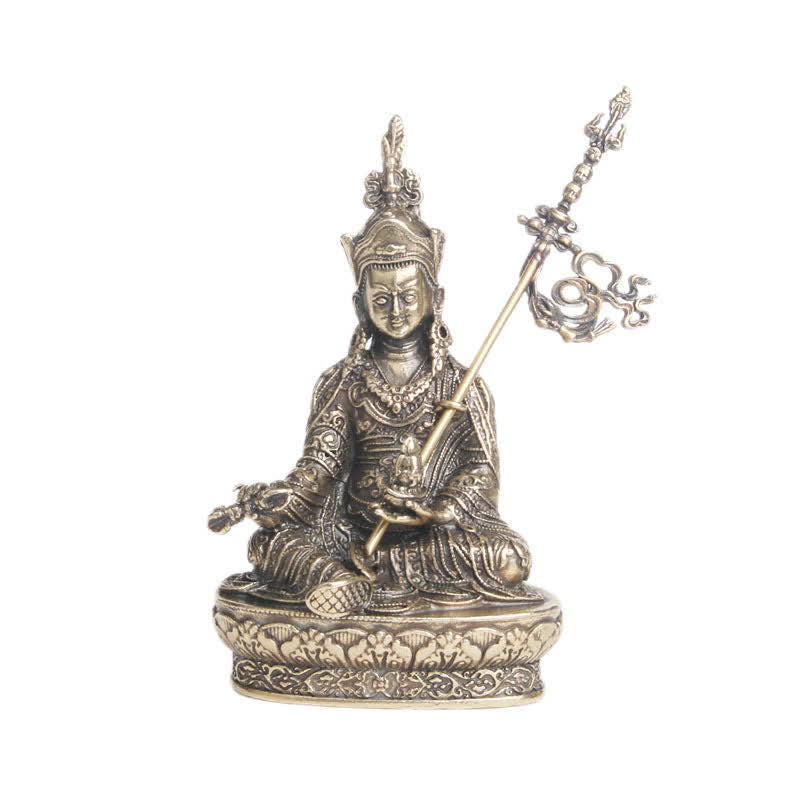 Buddha Stones Padmasambhava Buddha Figure Serenity Copper Statue Decoration Temple Ornament