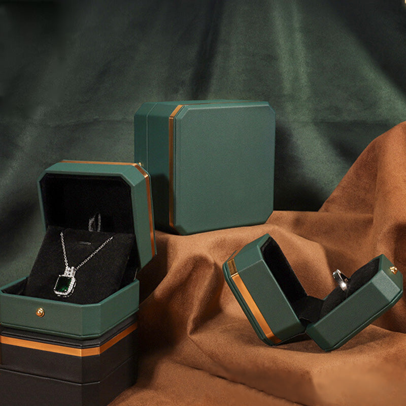 Buddha Stones Jewelry Storage Box PU Leather Gift Box