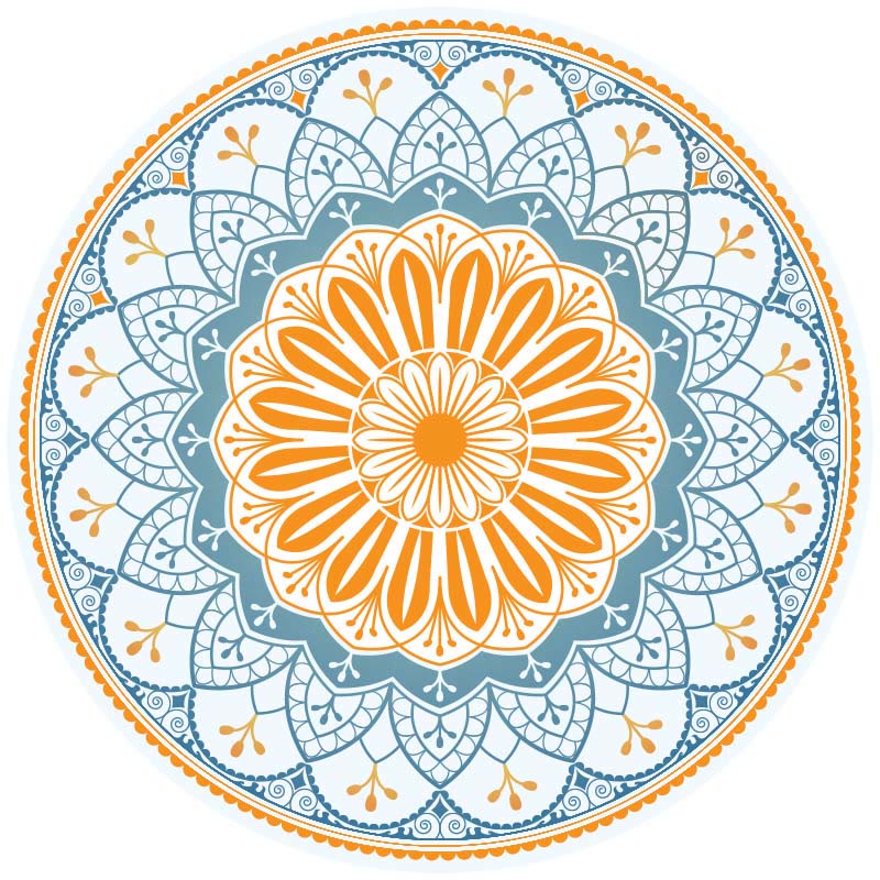 Buddha Stones Tibetan Lotus Mandala Enlightenment Foldable Natural Rubber Yoga Mat Decoration