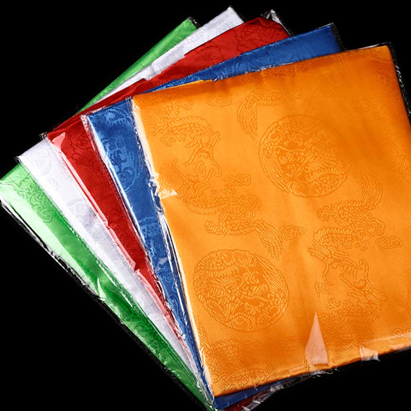 Tibetan Lucky Blessing 5 Colors Dragon Phoenix Pattern Khata Decoration (Extra 40% Off | USE CODE: FS40)