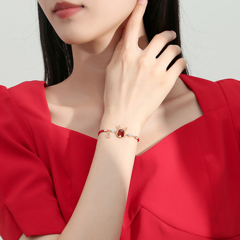❗❗❗A Flash Sale- Buddha Stones 925 Sterling Silver Year of the Dragon Natural Red Agate Dragon Attract Fortune Fu Character Strength Bracelet Necklace Pendant Earrings