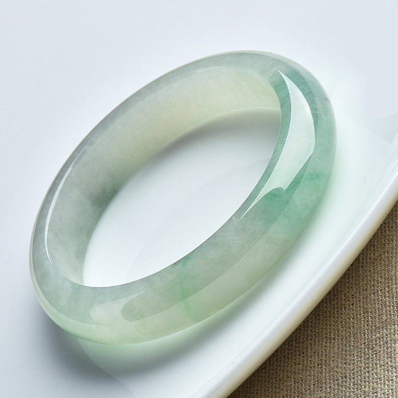 Buddha Stones Natural Jade Luck Healing Prosperity Bangle Bracelet