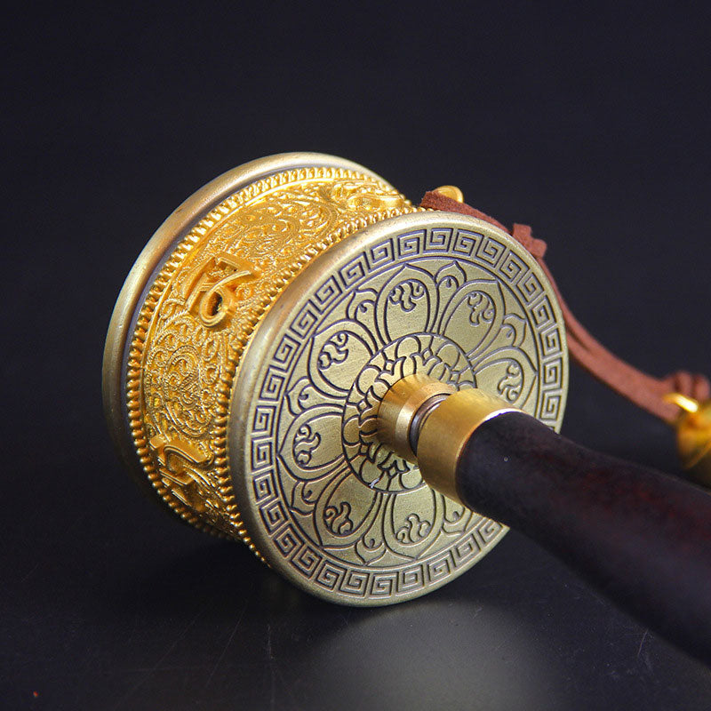 Buddha Stones Tibetan Lucky Prayer Wheel Six True Words Decoration