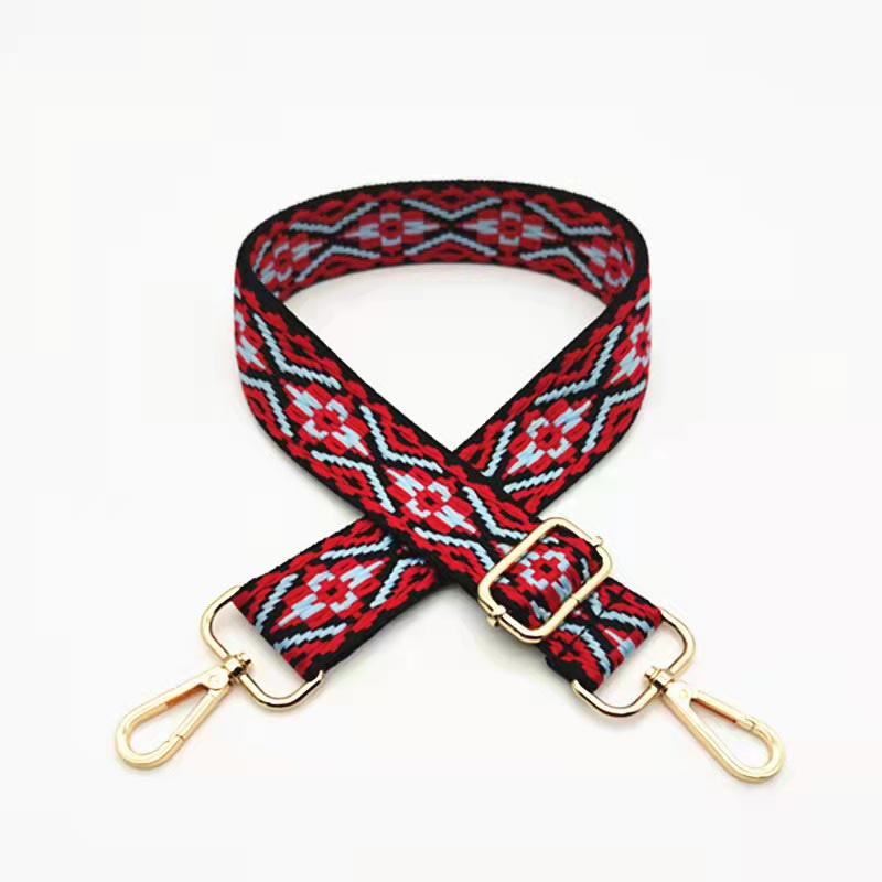 Buddha Stones Multicolor Embroidered Shoulder Bag Straps