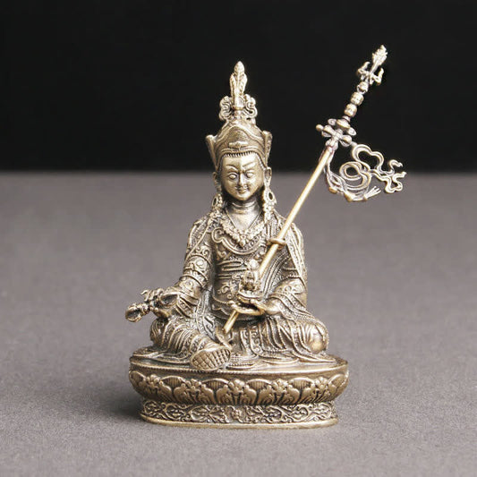 Buddha Stones Padmasambhava Buddha Figure Serenity Copper Statue Decoration Temple Ornament