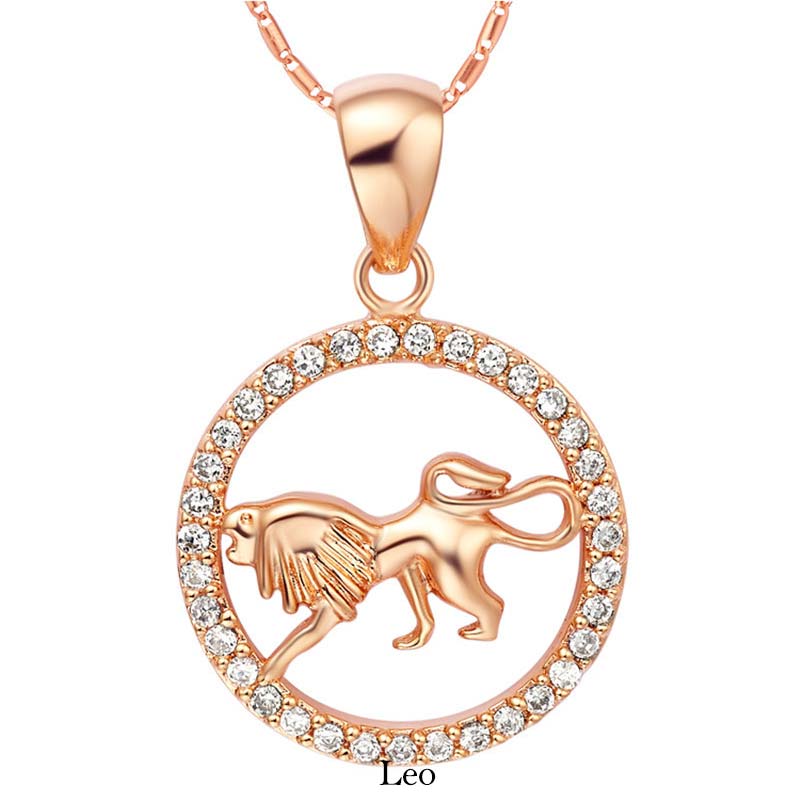 12 Constellations of the Zodiac Rhinestone Luck Necklace Chain Pendant (Extra 30% Off | USE CODE: FS30)
