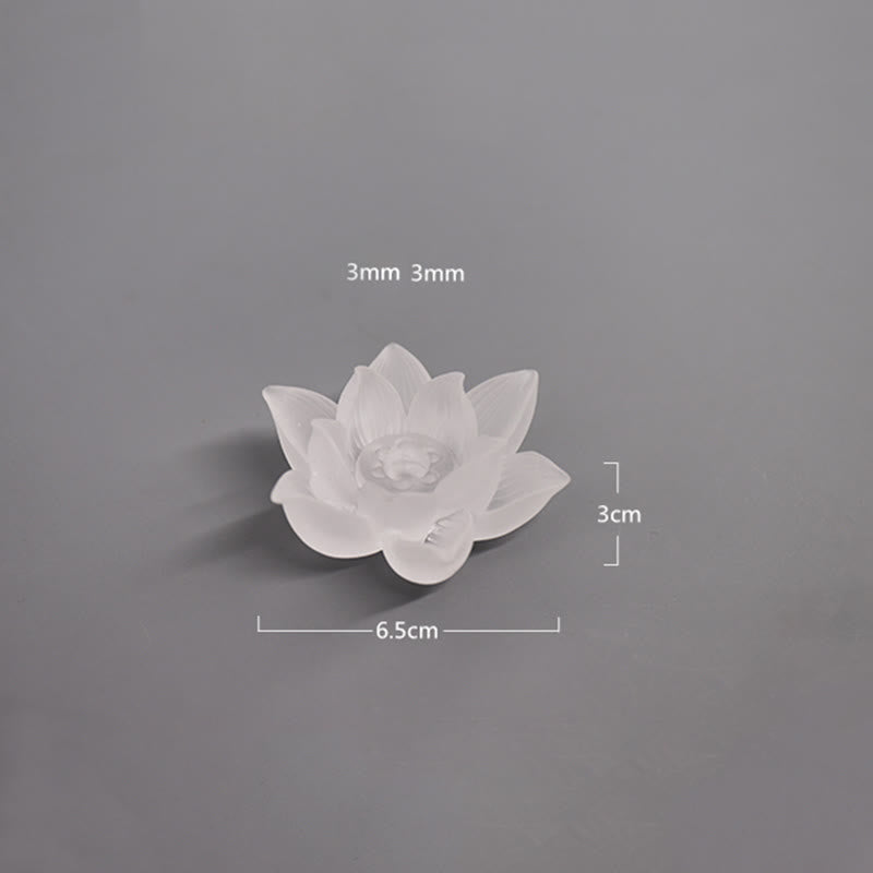 Buddha Stones Mini Lotus Liuli Crystal Healing Meditation Stick Incense Burner