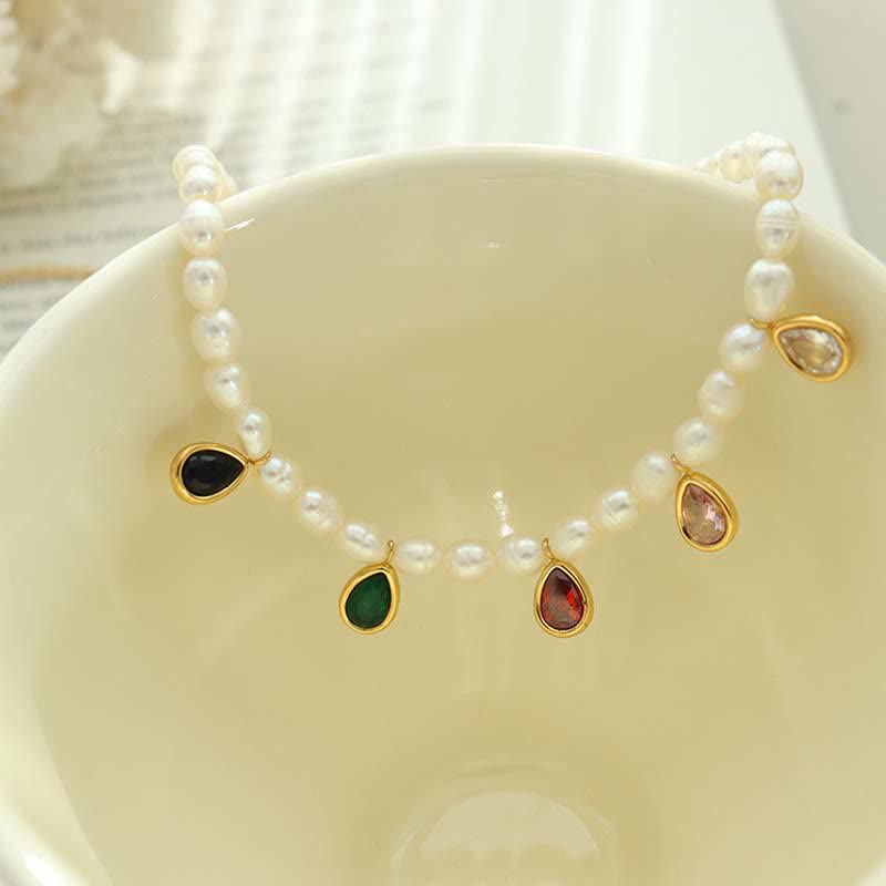 Buddha Stones Pearl Crystal Stone Purity Necklace Pendant
