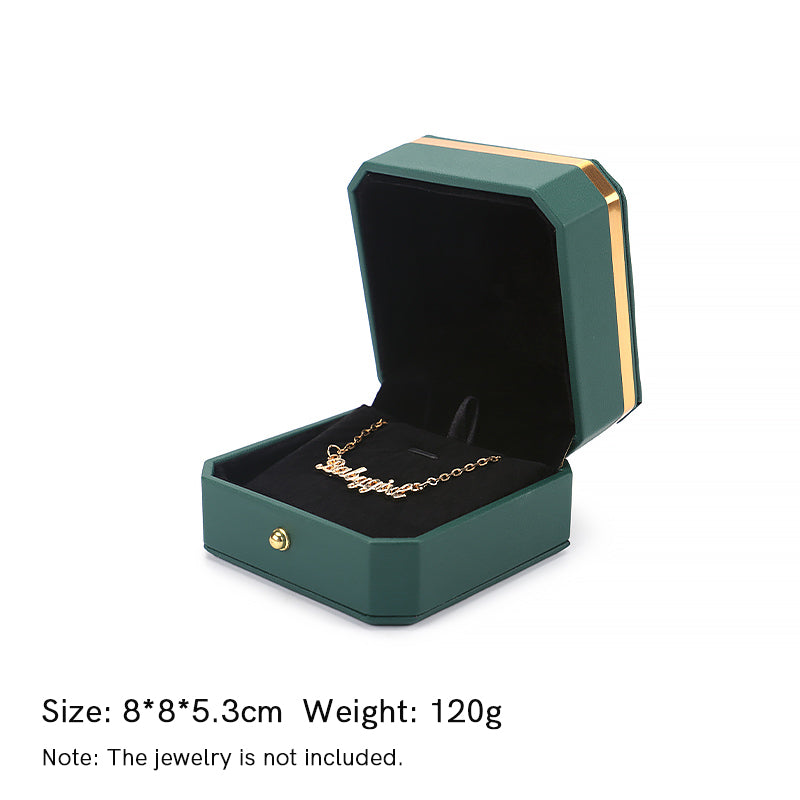 Buddha Stones Jewelry Storage Box PU Leather Gift Box