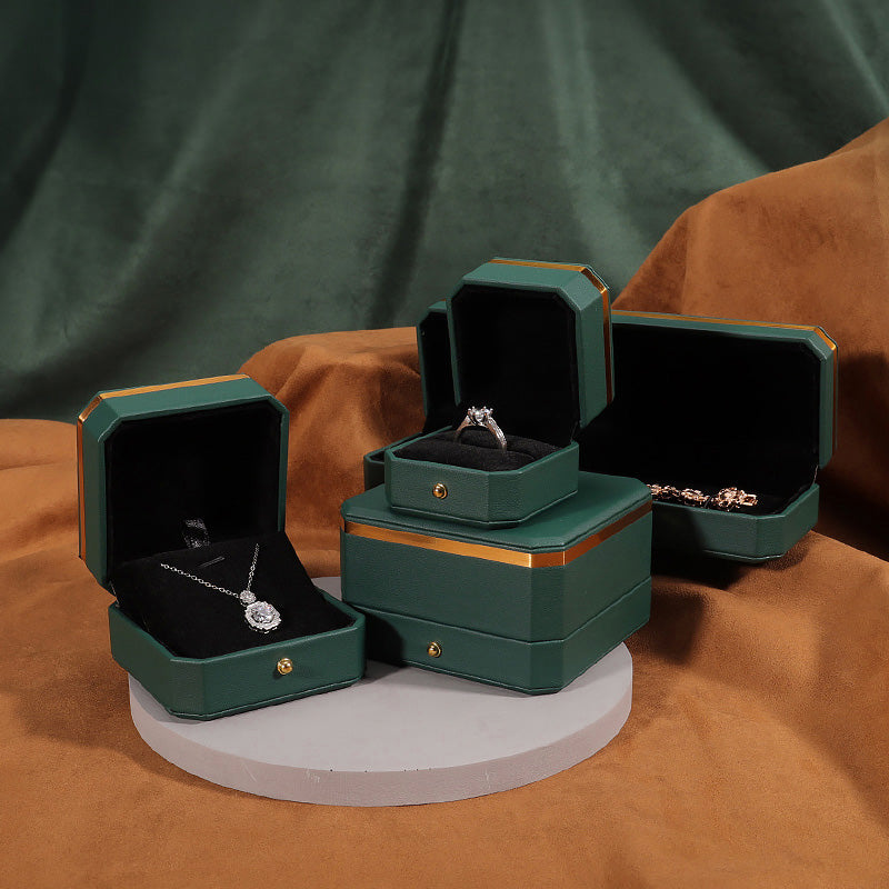 Buddha Stones Jewelry Storage Box PU Leather Gift Box