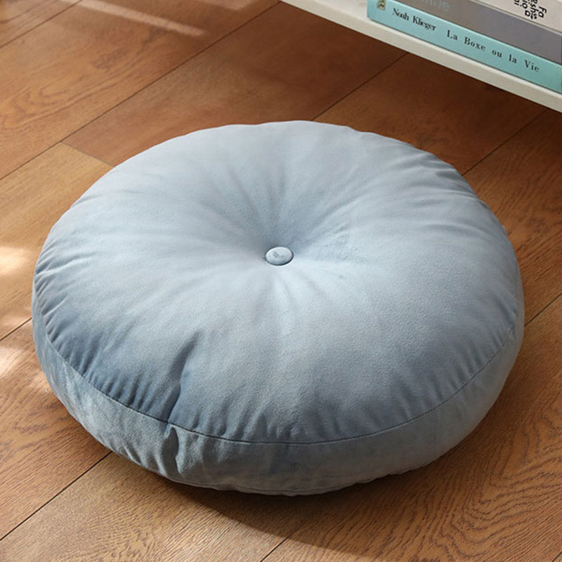 Buddha Stones Lotus Simple Pattern Linen Meditation Seat Cushion Home Living Room Decoration