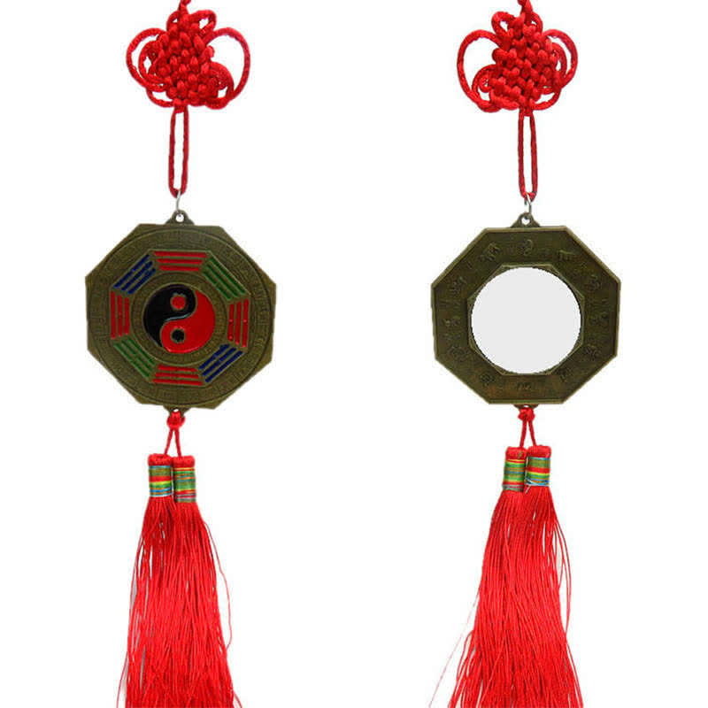 Buddha Stones Feng Shui Bagua Map Chinese Knotting Harmony Energy Map Mirror