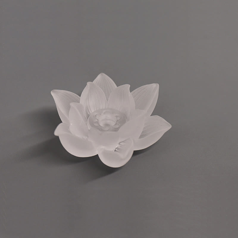 Buddha Stones Mini Lotus Liuli Crystal Healing Meditation Stick Incense Burner