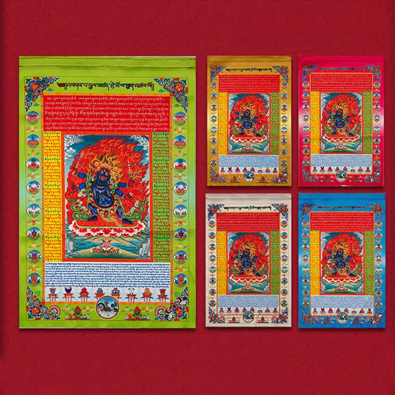 Buddha Stones Tibetan 10 Colors Windhorse Buddha Healing Auspicious Outdoor Prayer Flag