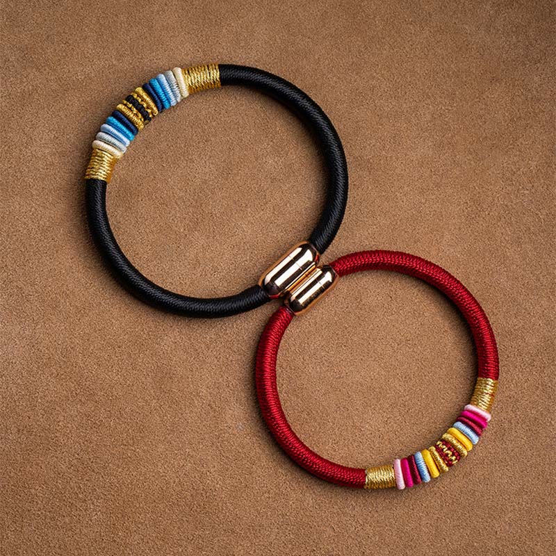 Buddha Stones Tibetan Handmade King Kong Knot Protection Magnetic Buckle Braided Bracelet (Extra 30% Off | USE CODE: FS30)