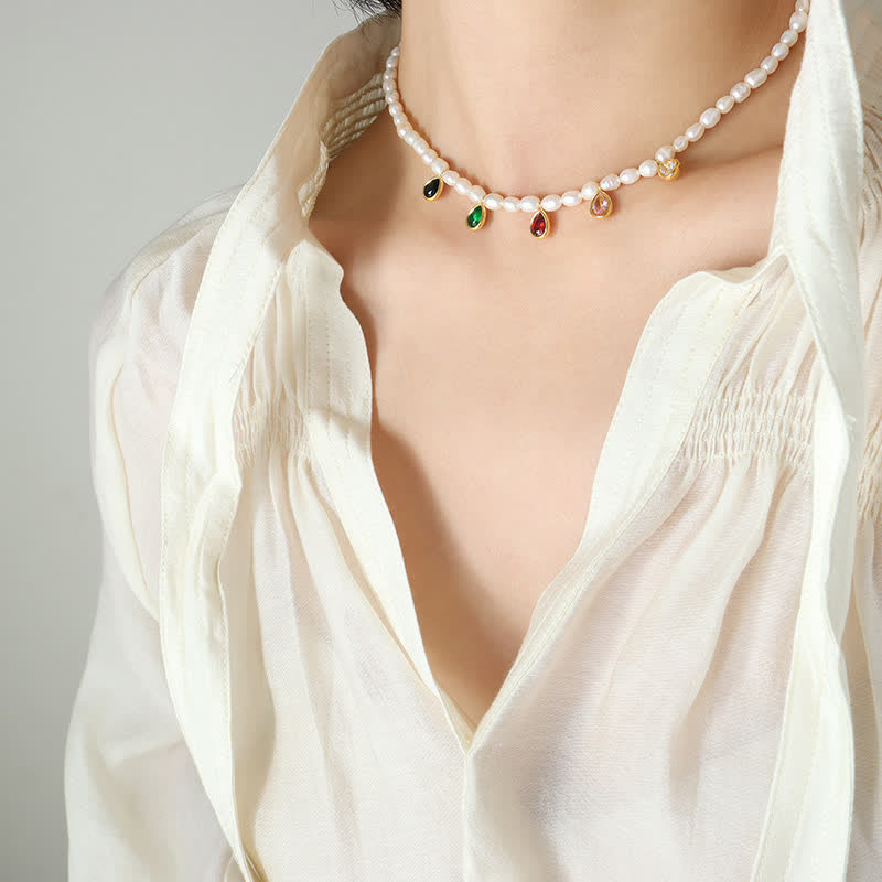 Buddha Stones Pearl Crystal Stone Purity Necklace Pendant