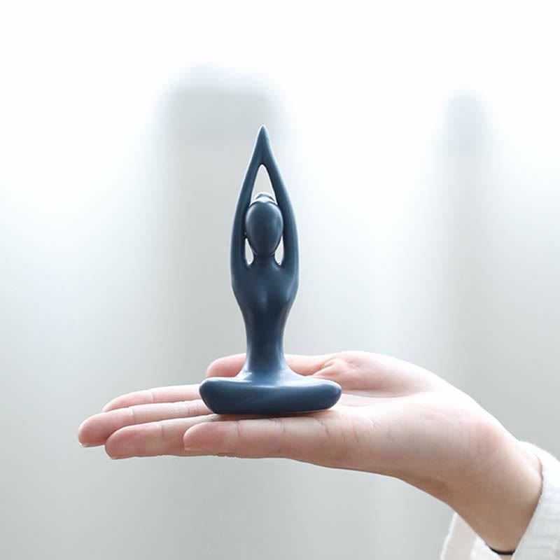 Buddha Stones Abstract Yoga Meditation Exercise Ceramics Spiritual Figurine Sculpture Decoration