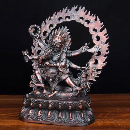 Buddha Stones Tibet Mahakala Bodhisattva Figurine Compassion Copper Statue Decoration