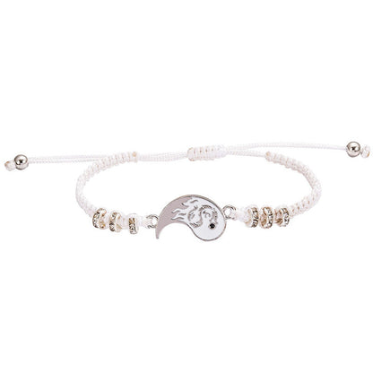 Buddha Stones 2pcs Yin Yang Dragon Couple Bracelet