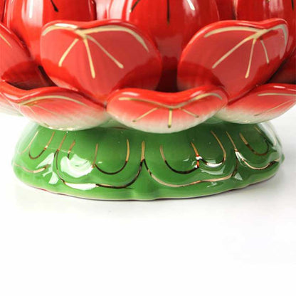 Buddha Stones Meditation Prayer Altar Lotus Flower Candle Holder Buddhist Temple Rituals Use Items