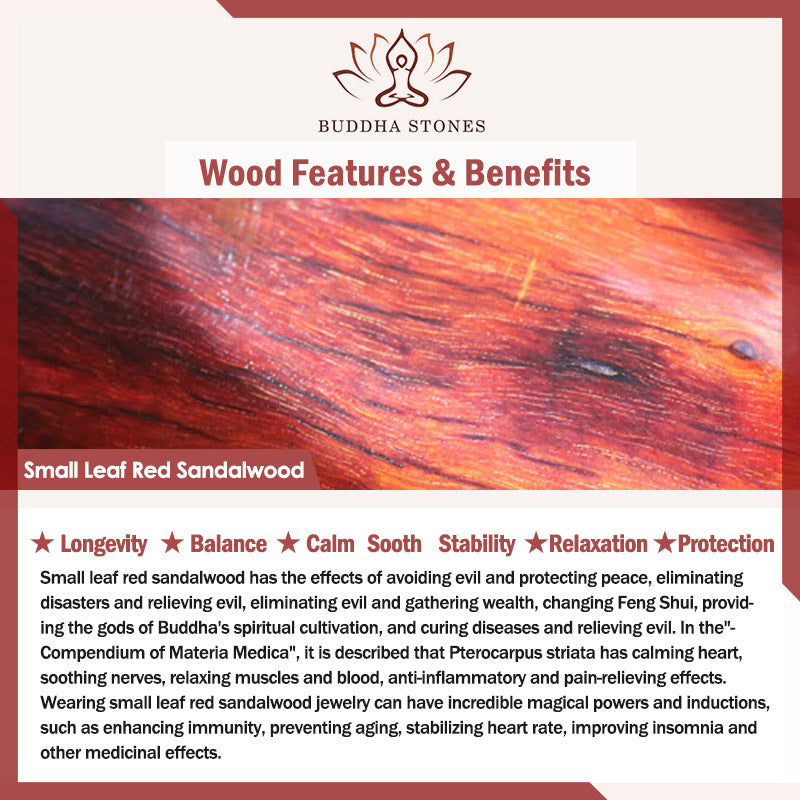 Tibetan Small Leaf Red Sandalwood Balance Bracelet (Extra 30% Off | USE CODE: FS30)
