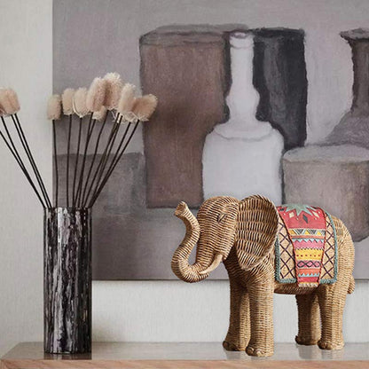 Buddha Stones Elephant Resin Wisdom Wealth Home Decoration